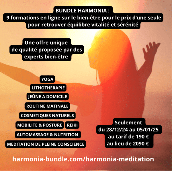 Bundle harmonia : 9 formations en ligne bien-être pour le prix d'une seule